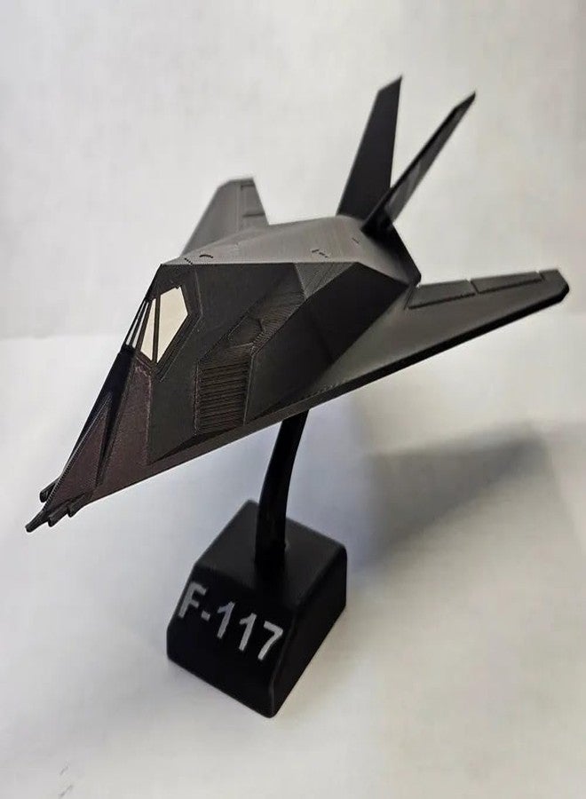 Beoals Fighter Aircraft Model, 3D Printed Display Replica, Black Stand Mount - Image 4